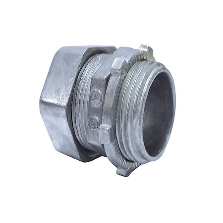 Gampak EMT Connector, Compression, Steel, Red 49250